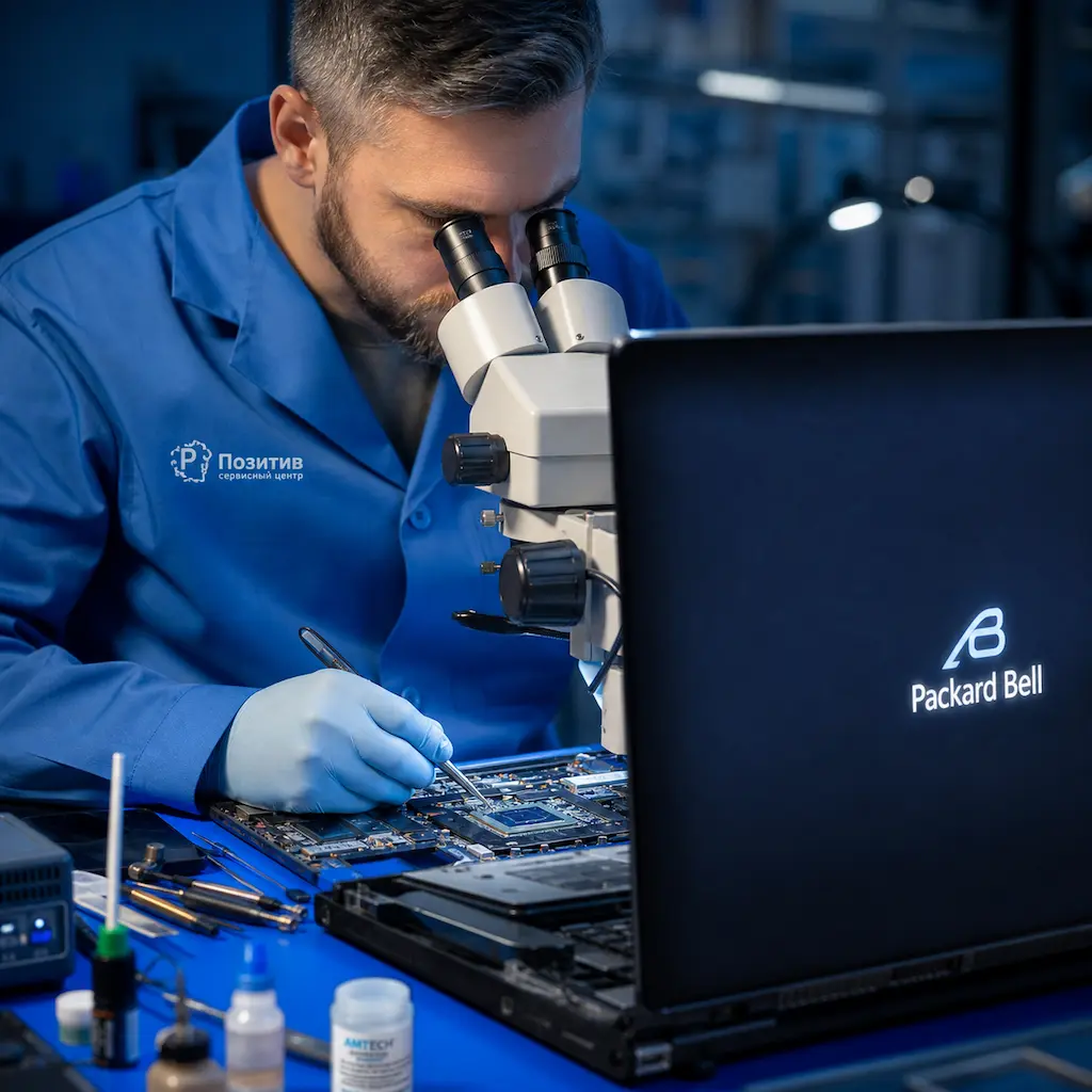 Замена видеокарты ноутбука Packard Bell в Домодедово