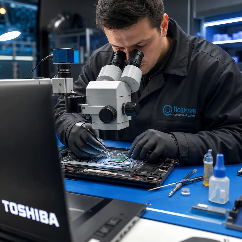 Замена видеокарты ноутбука Toshiba в Домодедово