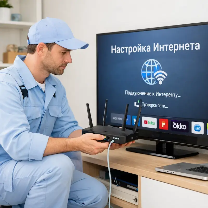 Настройка интернета на телевизоре в Домодедово