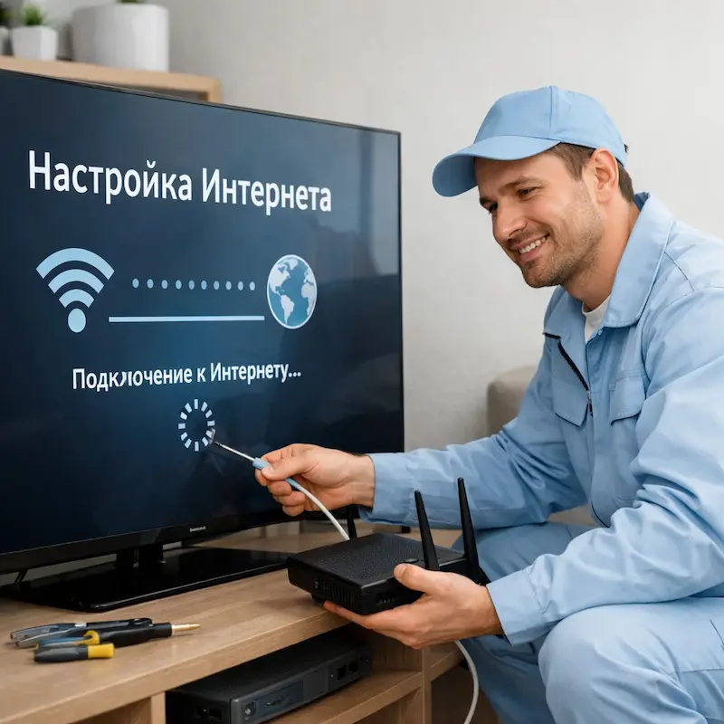 Настройка интернета на ТВ в Домодедово