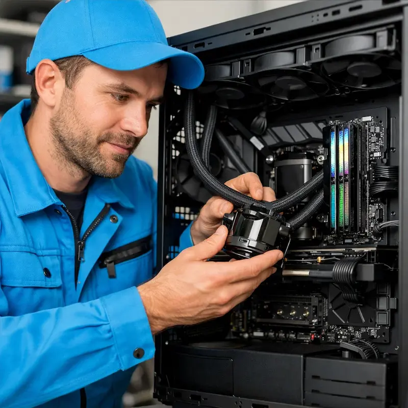 Установка СЖО на ПК в Домодедово